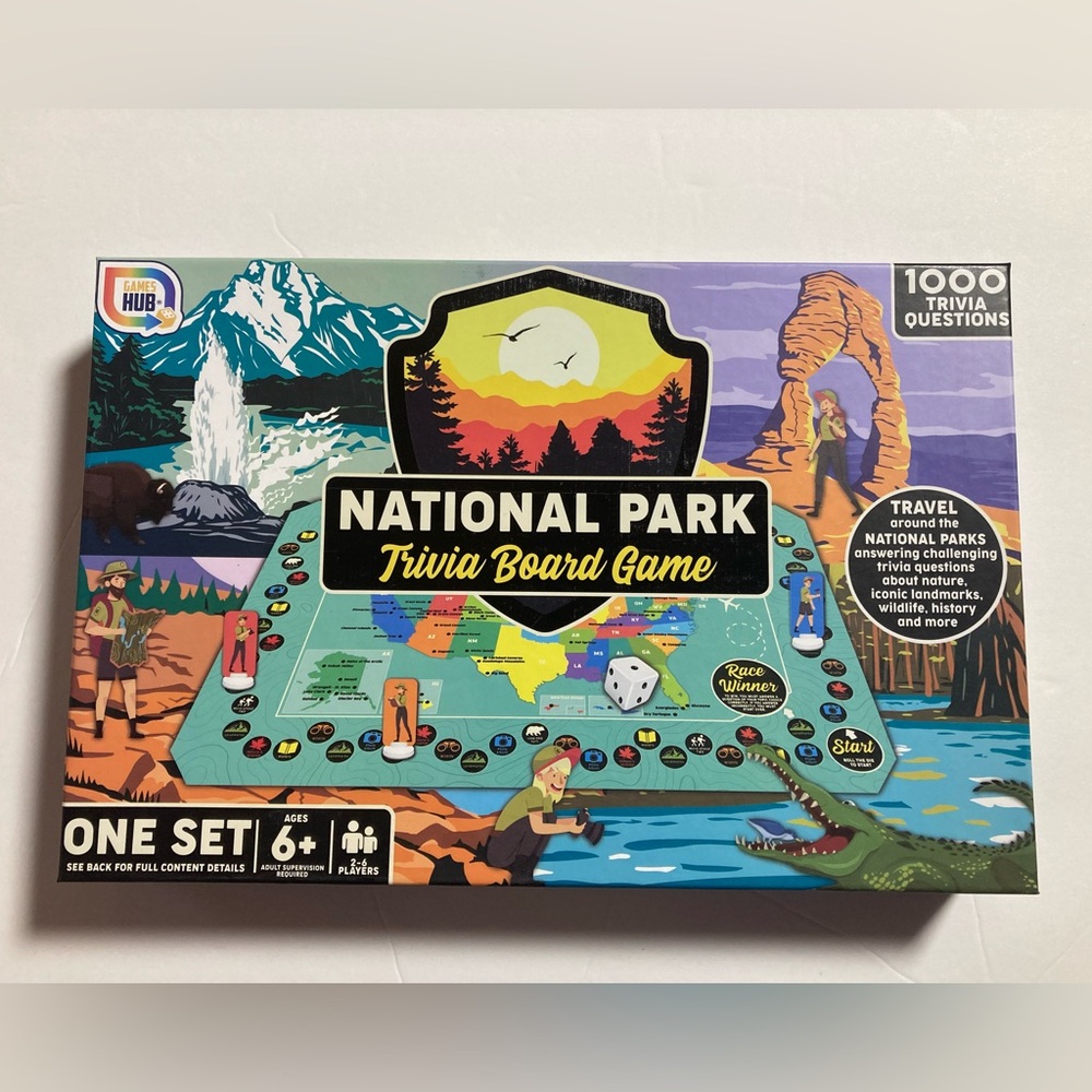 National Park Trivia Board Game by Games Hub new not used